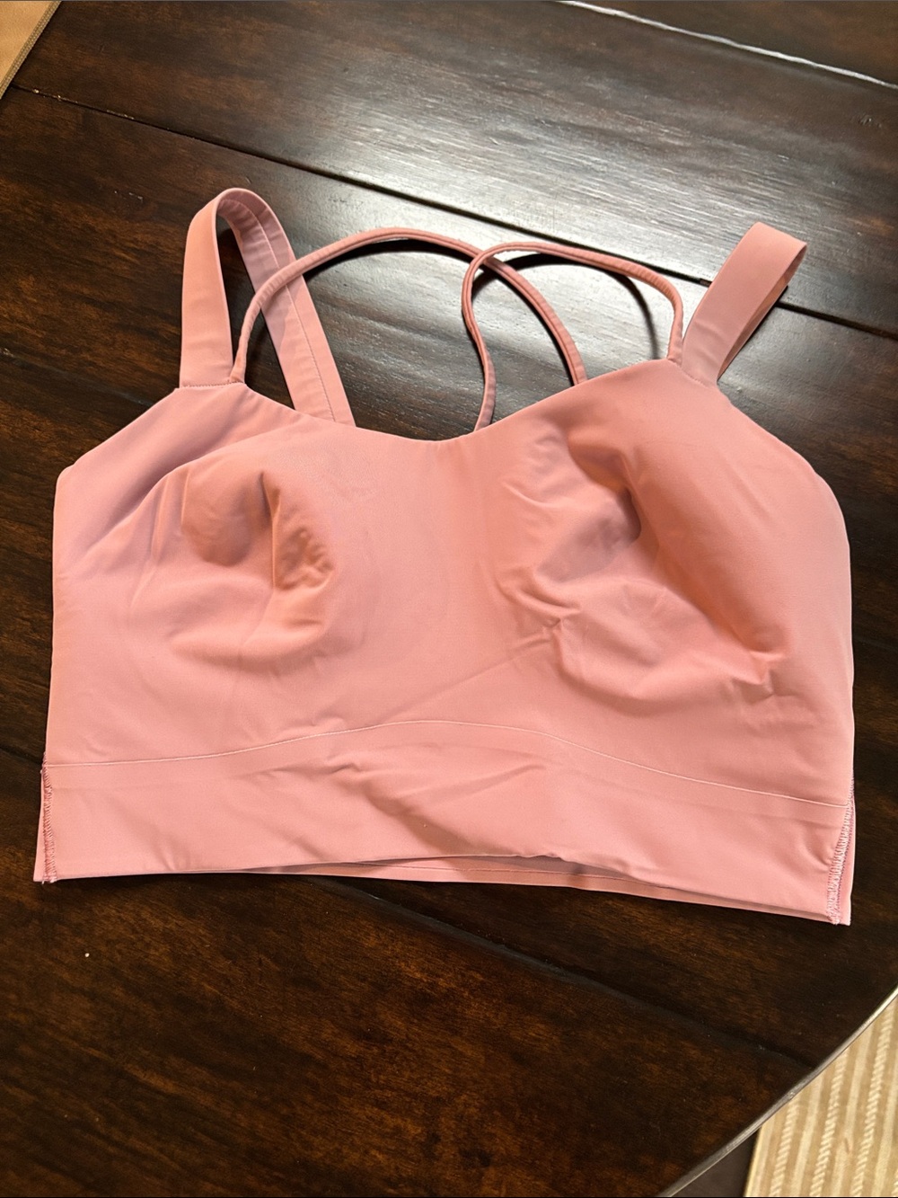 lululemon athletica Pink Seamless Longline Sports Bralette